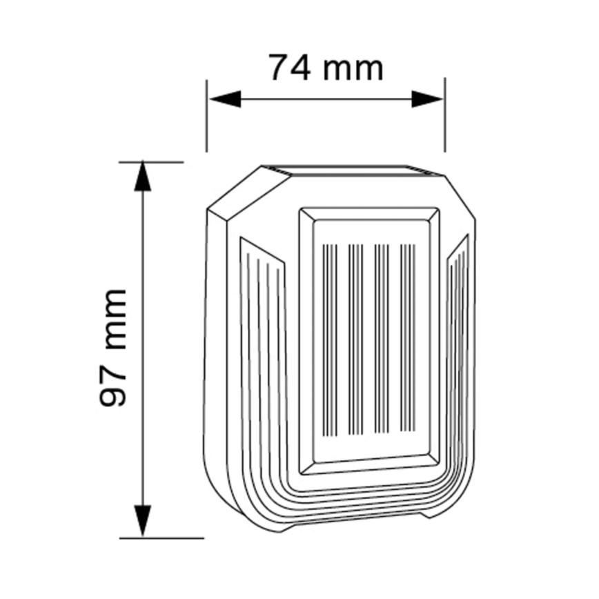 Aplique LED solar LUCE LED/1,2V 400 mAh IP44