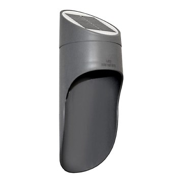 Aplique LED solar PALESA LED/1W/3,7V IP65 1800 mAh gris