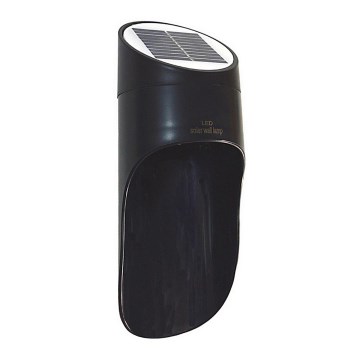Aplique LED solar PALESA LED/1W/3,7V IP65 1800 mAh negro