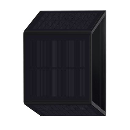 Aplique LED solar WINGS LED/2W/1300 mAh 3,7V 3000K IP54 negro