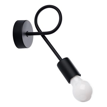 Aplique LEVAR 1xE27/15W/230V negro
