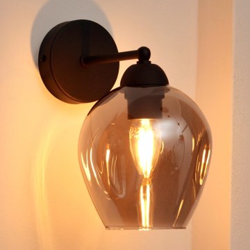 Aplique LILI 1xE27/15W/230V negro/gris