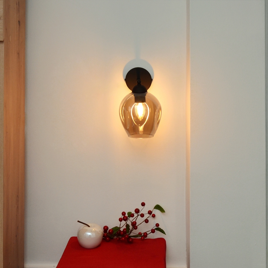 Aplique LILI 1xE27/15W/230V negro/gris