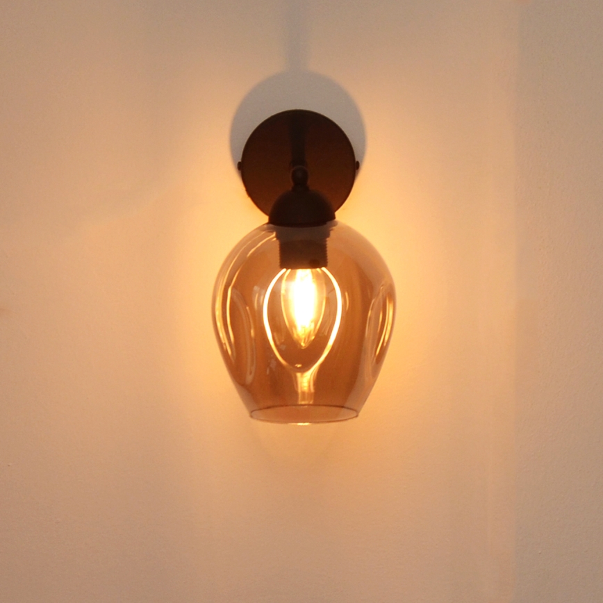 Aplique LILI 1xE27/15W/230V negro/gris