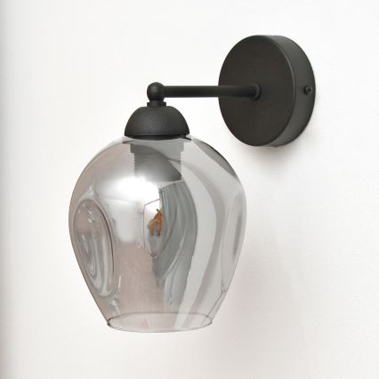Aplique LILI 1xE27/15W/230V negro/gris