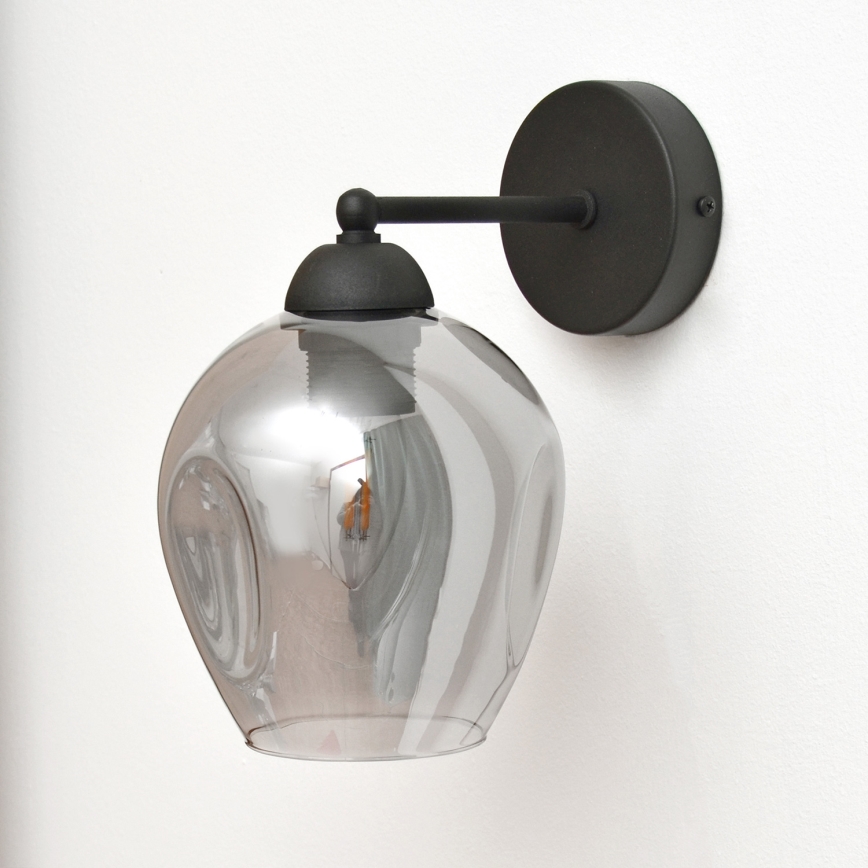 Aplique LILI 1xE27/15W/230V negro/gris