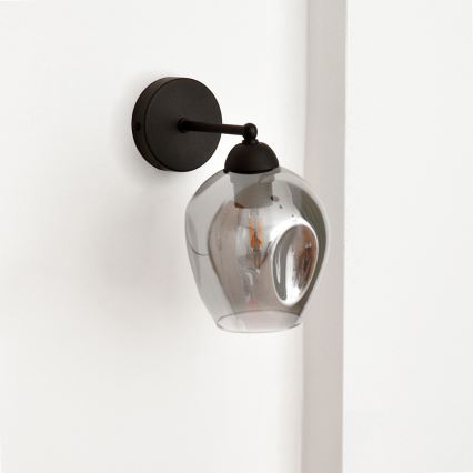 Aplique LILI 1xE27/15W/230V negro/gris