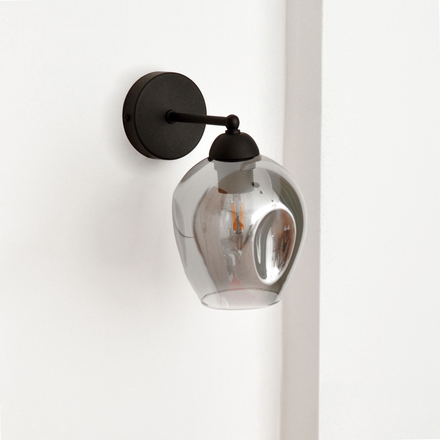 Aplique LILI 1xE27/15W/230V negro/gris