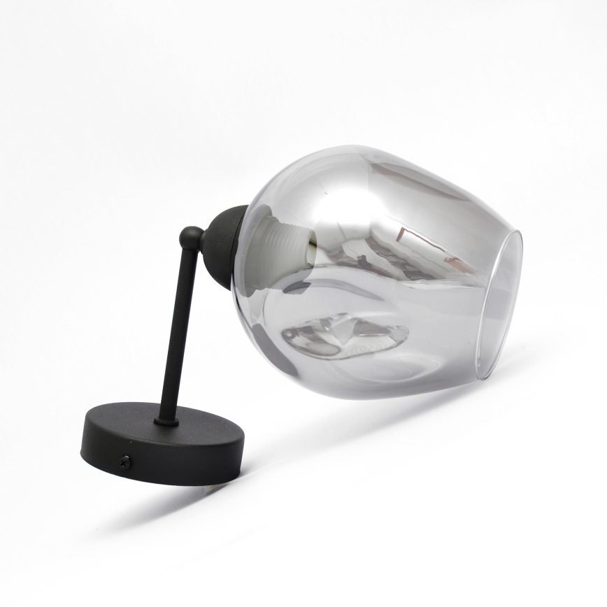 Aplique LILI 1xE27/15W/230V negro/gris