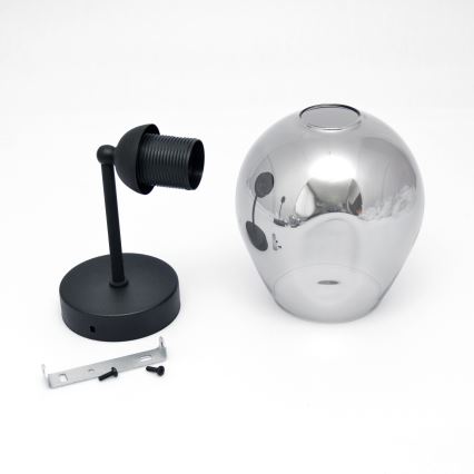 Aplique LILI 1xE27/15W/230V negro/gris