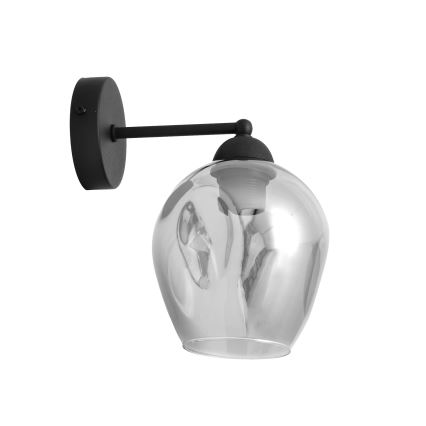 Aplique LILI 1xE27/15W/230V negro/gris