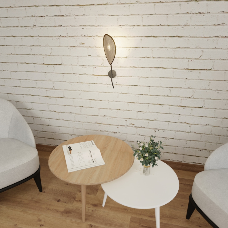 Aplique LOTUS 1xE14/10W/230V negro/beige