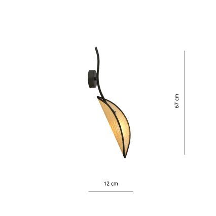 Aplique LOTUS 1xE14/10W/230V negro/beige
