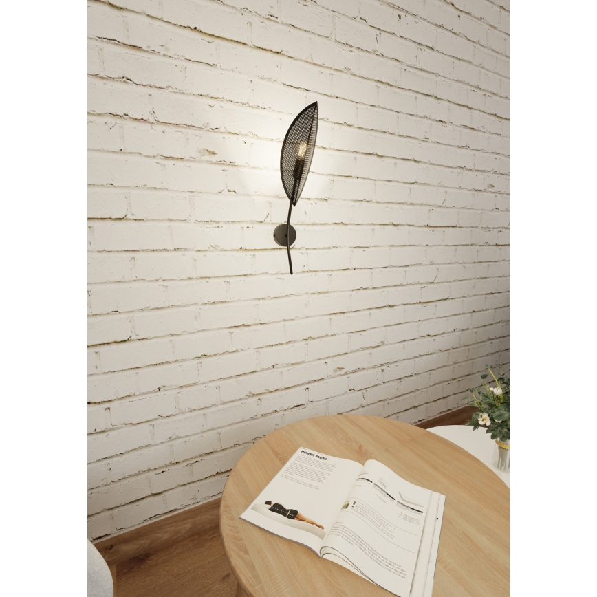 Aplique LOTUS 1xE14/10W/230V negro/dorado