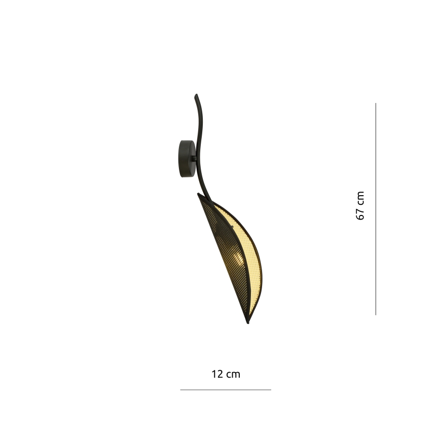 Aplique LOTUS 1xE14/10W/230V negro/dorado