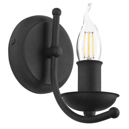 Aplique LUCY 1xE14/60W/230V negro