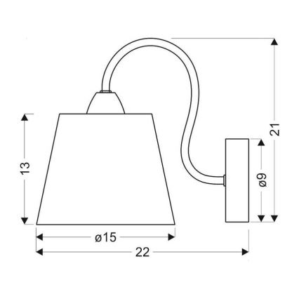 Aplique LUK 1xE14/40W/230V