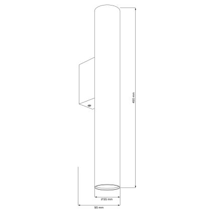 Aplique LUNGOMARE 2xGU10/10W/230V cromo mate