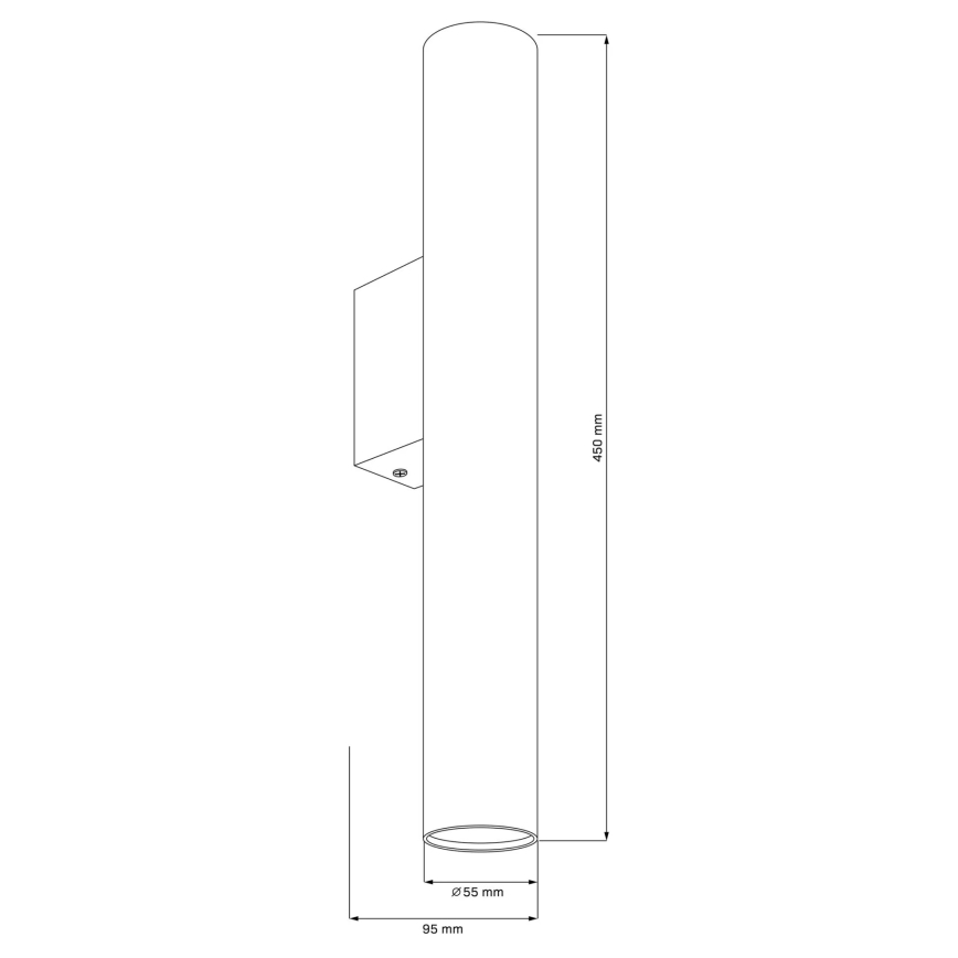 Aplique LUNGOMARE 2xGU10/10W/230V cromo mate
