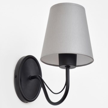 Aplique MALBO 1xE27/15W/230V gris/negro
