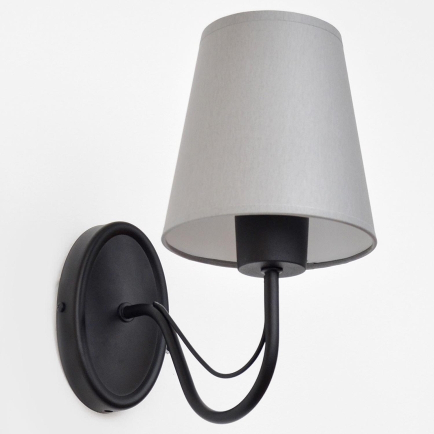 Aplique MALBO 1xE27/15W/230V gris/negro