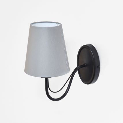 Aplique MALBO 1xE27/15W/230V gris/negro