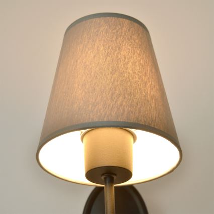 Aplique MALBO 1xE27/15W/230V gris/negro