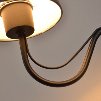 Aplique MALBO 1xE27/15W/230V gris/negro