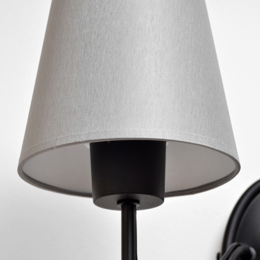 Aplique MALBO 1xE27/15W/230V gris/negro
