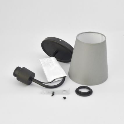 Aplique MALBO 1xE27/15W/230V gris/negro