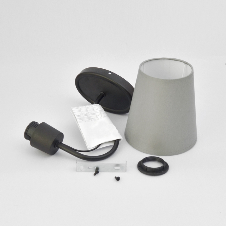 Aplique MALBO 1xE27/15W/230V gris/negro