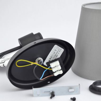 Aplique MALBO 1xE27/15W/230V gris/negro