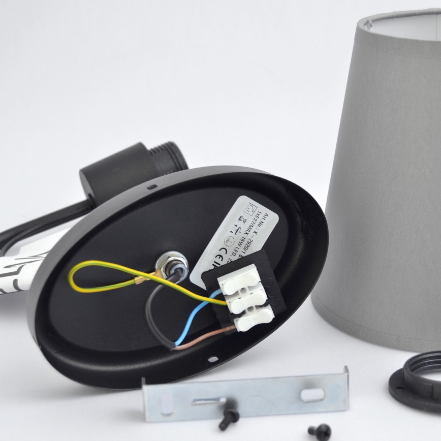 Aplique MALBO 1xE27/15W/230V gris/negro