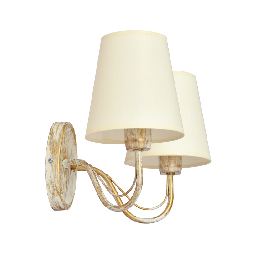 Aplique MALBO 2xE27/15W/230V beige