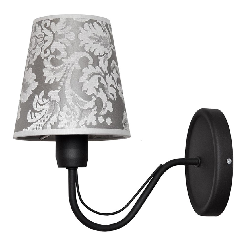 Aplique MALBO II 1xE27/15W/230V negro