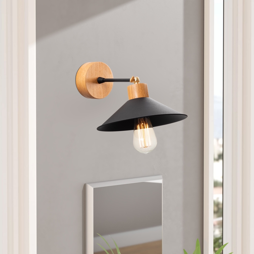 Aplique MANAVGAT 1xE27/40W/230V marrón/negro