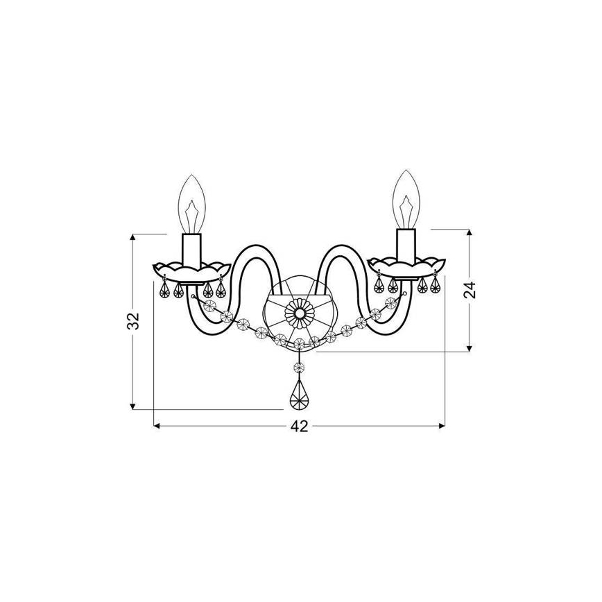 Aplique MARIA TERESA 2xE14/40W/230V
