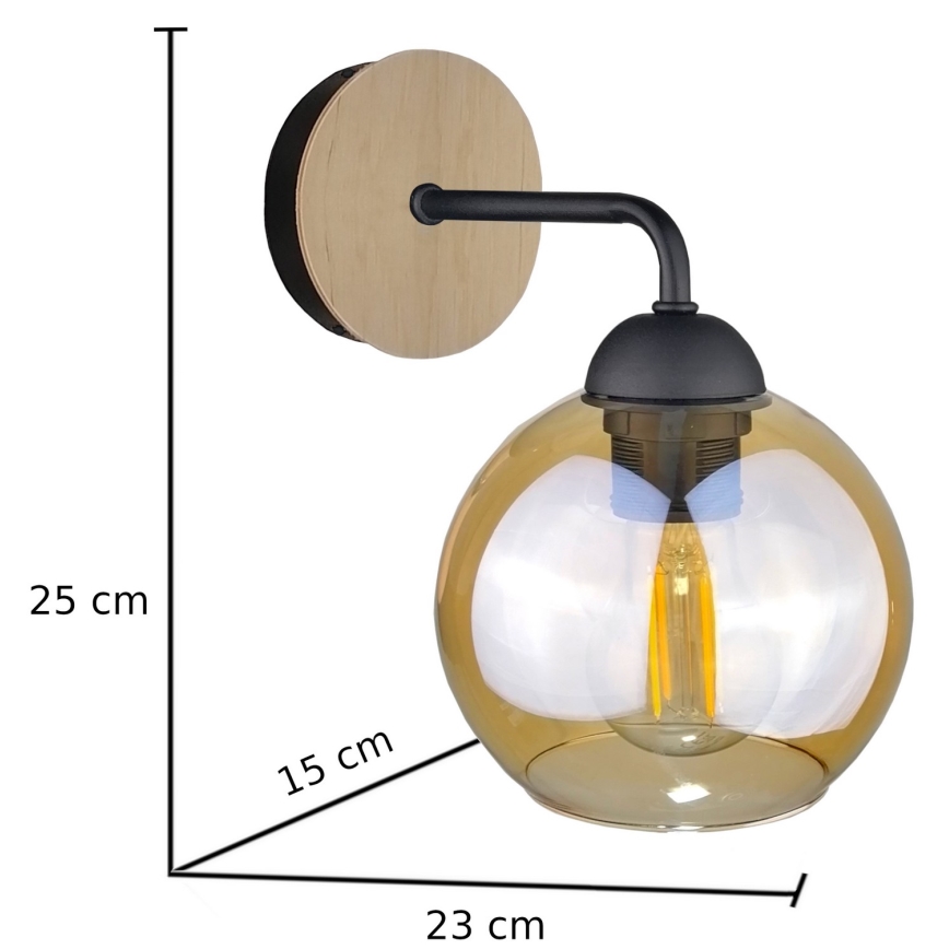 Aplique MELLE WOOD 1xE27/60W/230V