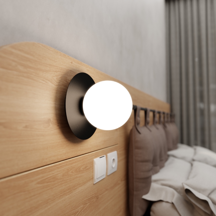 Aplique MINERVA 1xE14/10W/230V negro