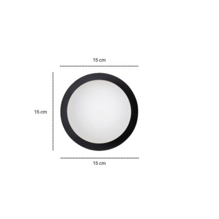 Aplique MINERVA 1xE14/10W/230V negro