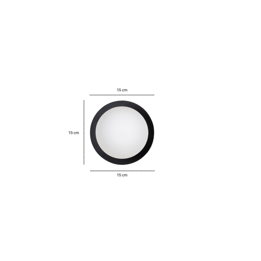 Aplique MINERVA 1xE14/10W/230V negro