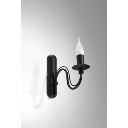 Aplique MINERWA 1xE14/40W/230V negro