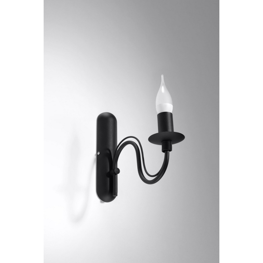 Aplique MINERWA 1xE14/40W/230V negro