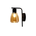 Aplique MOLDO 1xE27/40W/230V negro/beige ahumado