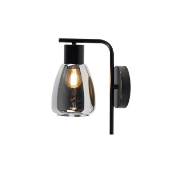 Aplique MOLDO 1xE27/40W/230V negro/negro ahumado