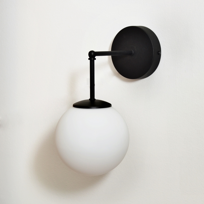 Aplique MOON 1xE27/15W/230V negro