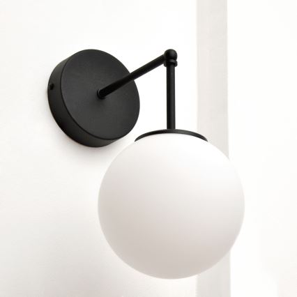 Aplique MOON 1xE27/15W/230V negro