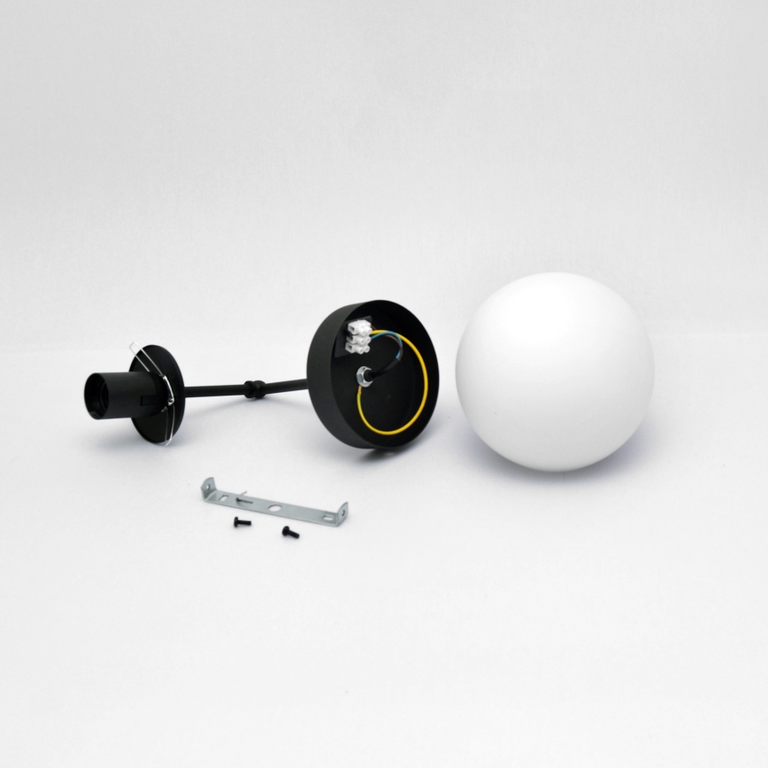 Aplique MOON 1xE27/15W/230V negro