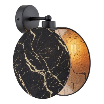 Aplique MOTIF 1xE27/15W/230V negro/dorado