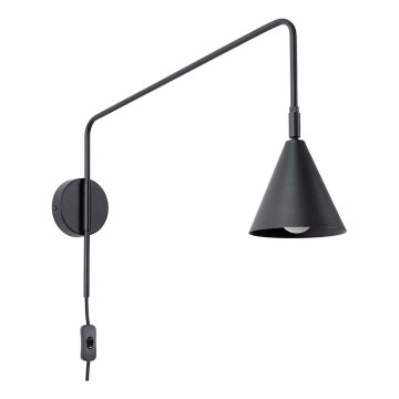 Aplique NOX 1xE14/10W/230V negro